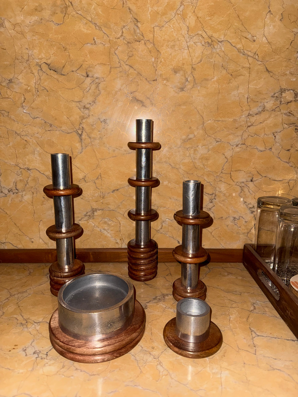 Tron Candle Holder Set of 5