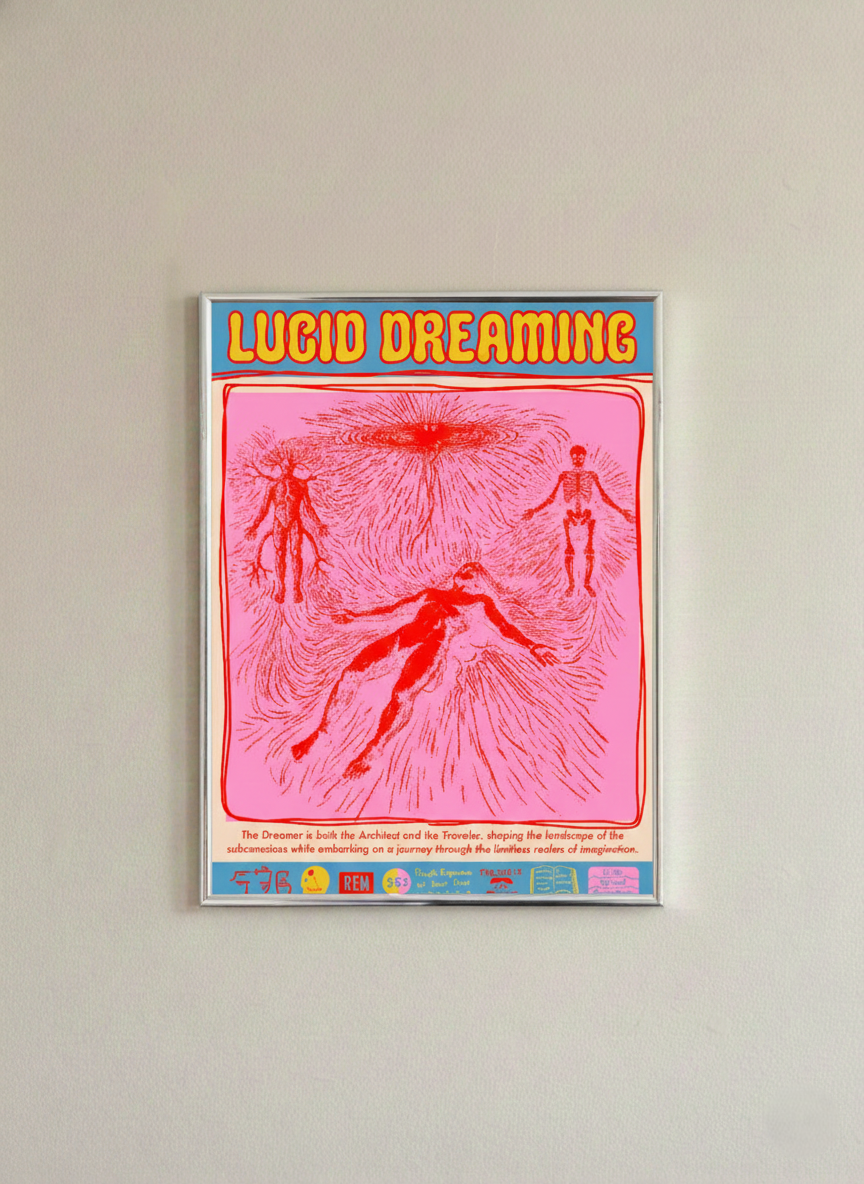 Lucid Dreaming Ice Cream Framed Artwork