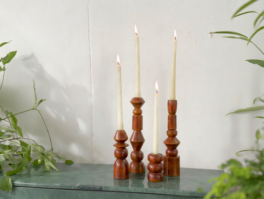 Totem Candle Holders Set of 4