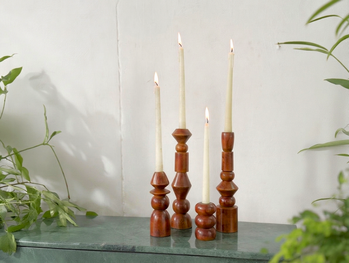 Totem Candle Holders Set of 4