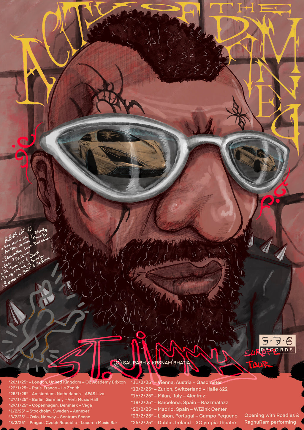 A City of the Damned Europe Tour Framed Artwork